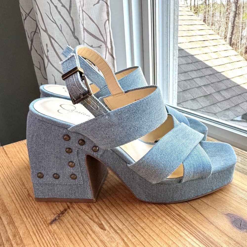 JESSICA SIMPSON Boho Chunky Heels 9.5